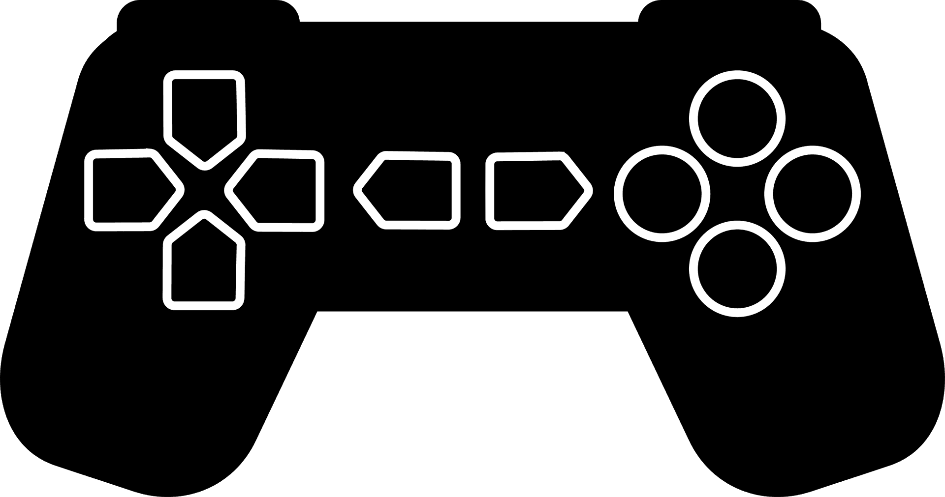 Game_ Controller_ Silhouette_ Vector PNG image