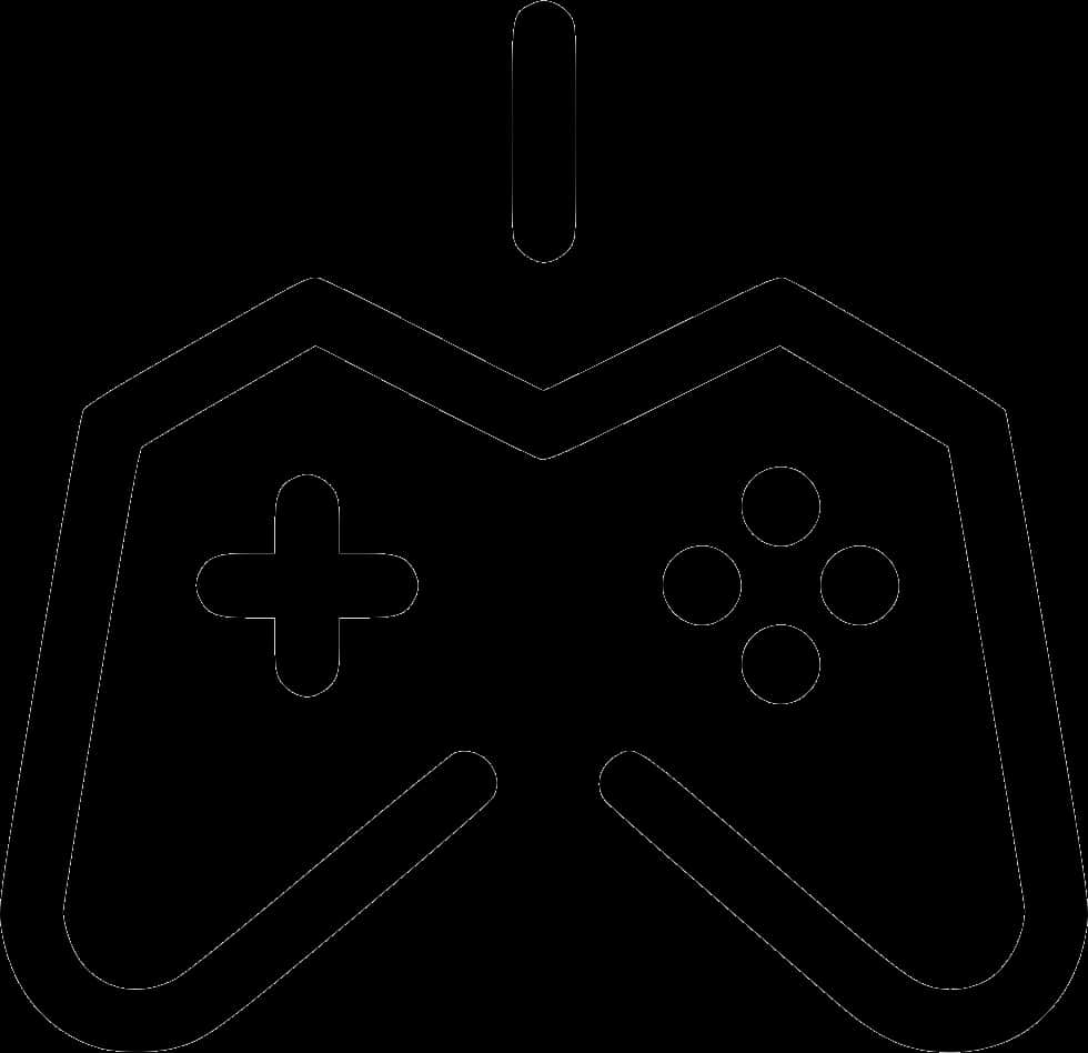 Gamer Controller Logo Outline PNG image