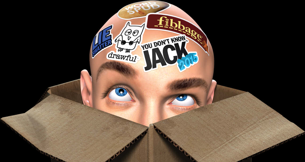 Gamer Emerging From Box PNG image