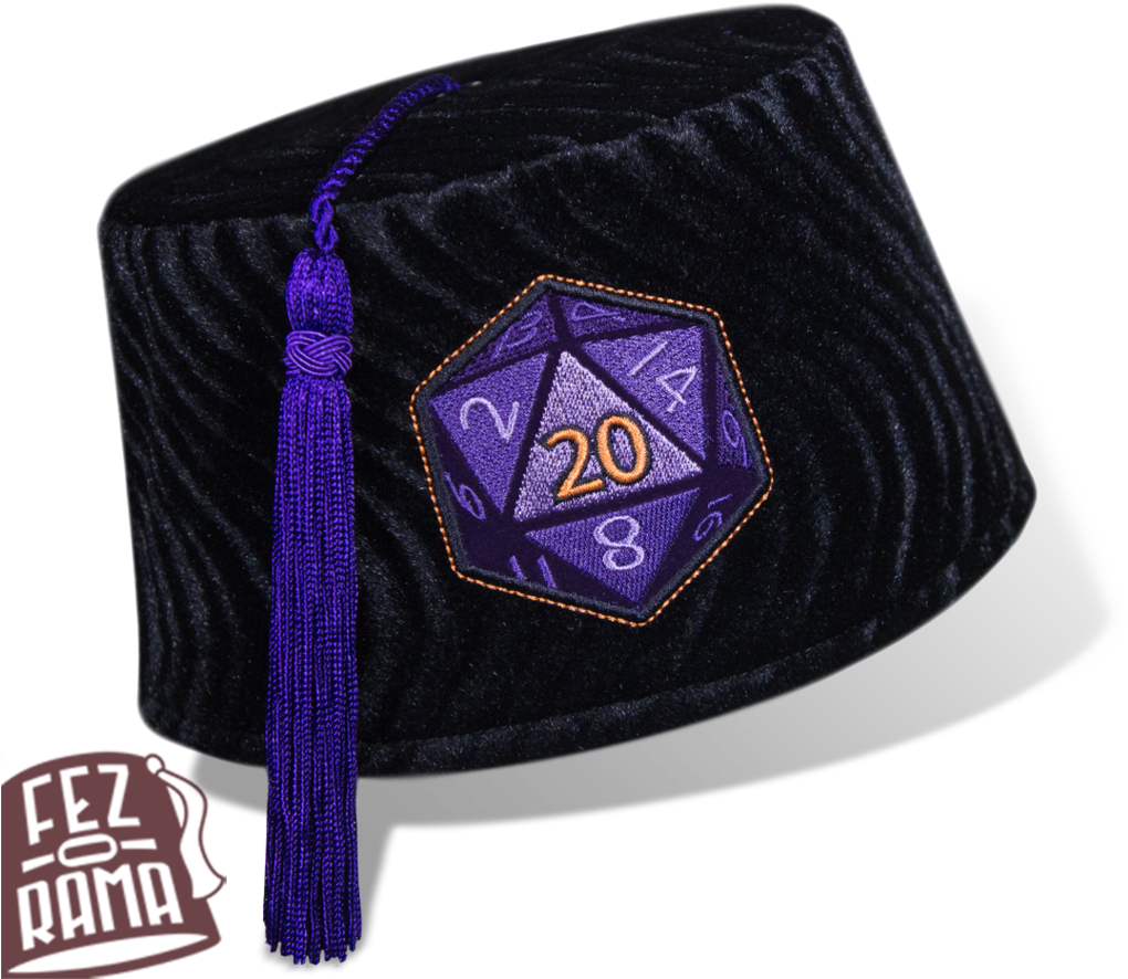 Gaming Dice Fez Hat PNG image