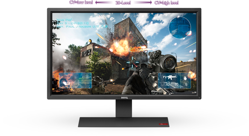 Gaming Monitor Displaying Action Game PNG image