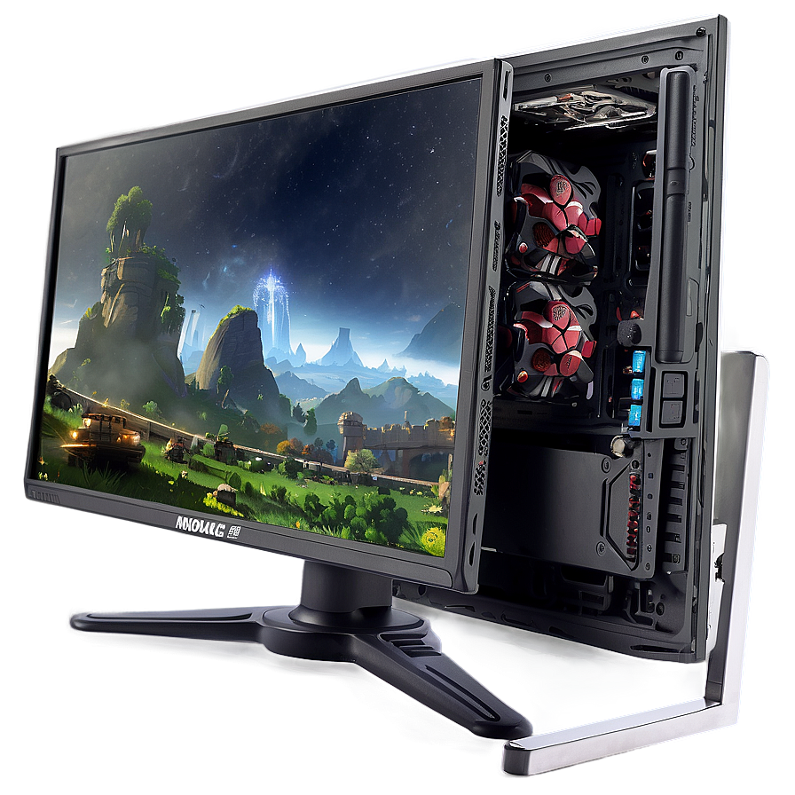 Gaming Monitor For Consoles Png 06212024 PNG image