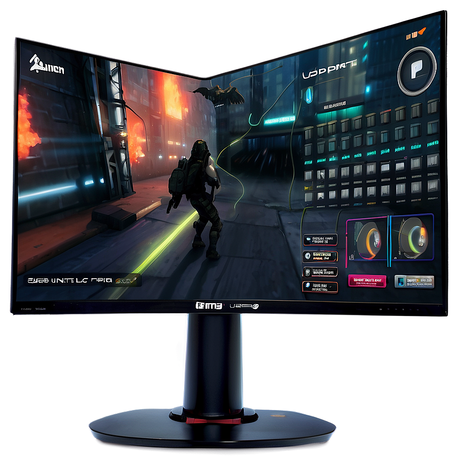 Gaming Monitor With Remote Png Sgc78 PNG image