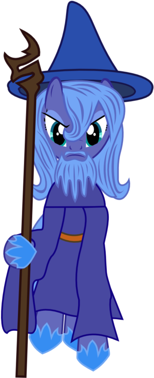Gandalf Inspired Pony Cartoon Character PNG image