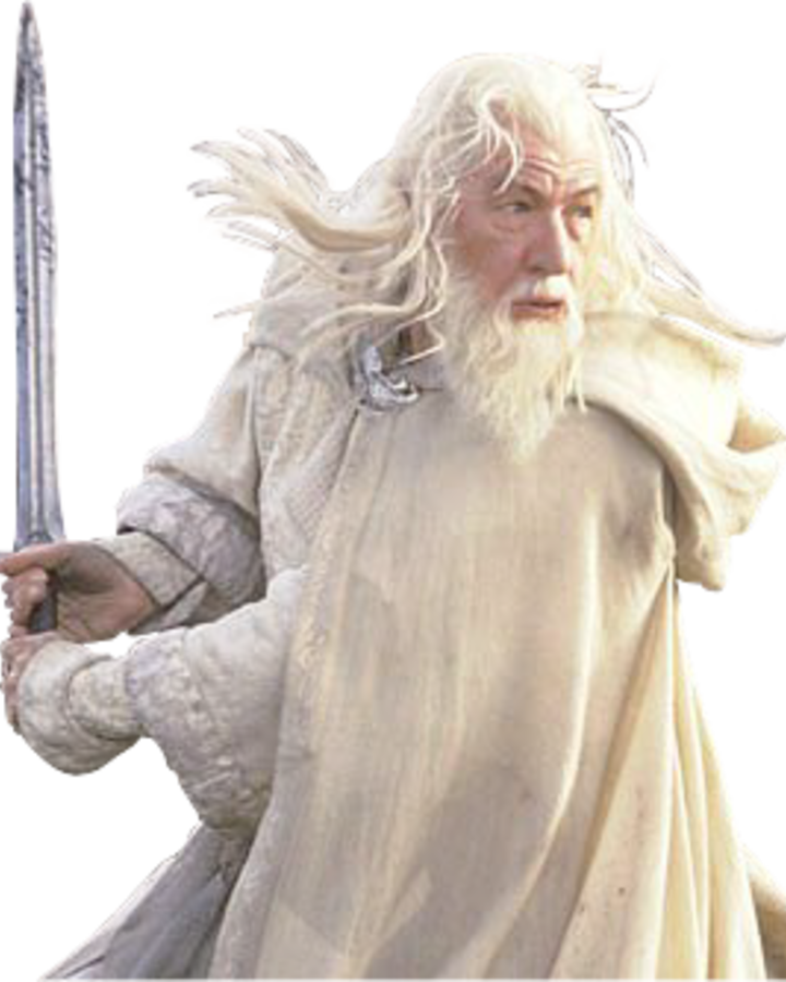Gandalfthe White Wielding Sword PNG image