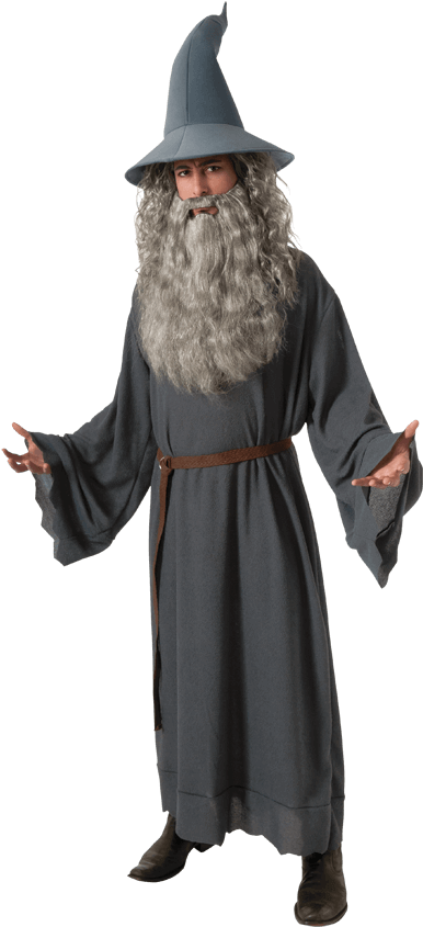 Gandalfthe Wizard Costume Pose PNG image