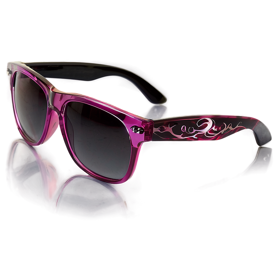 Gangster Glasses With Flames Png Ofd PNG image