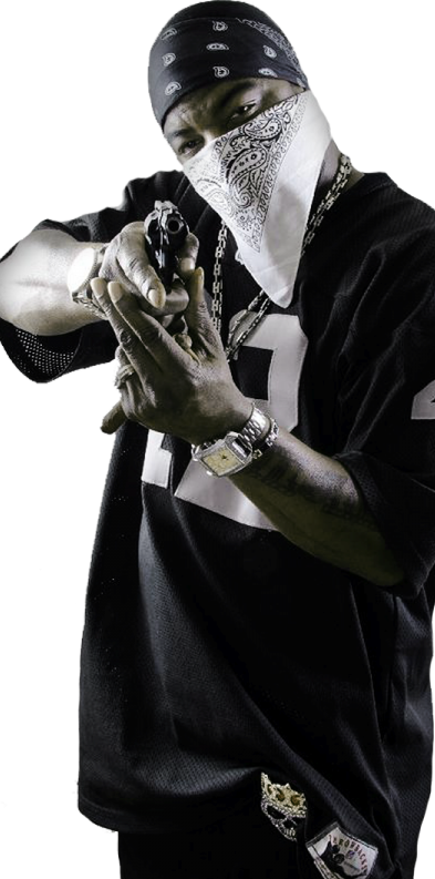 Gangster Themed Portrait PNG image