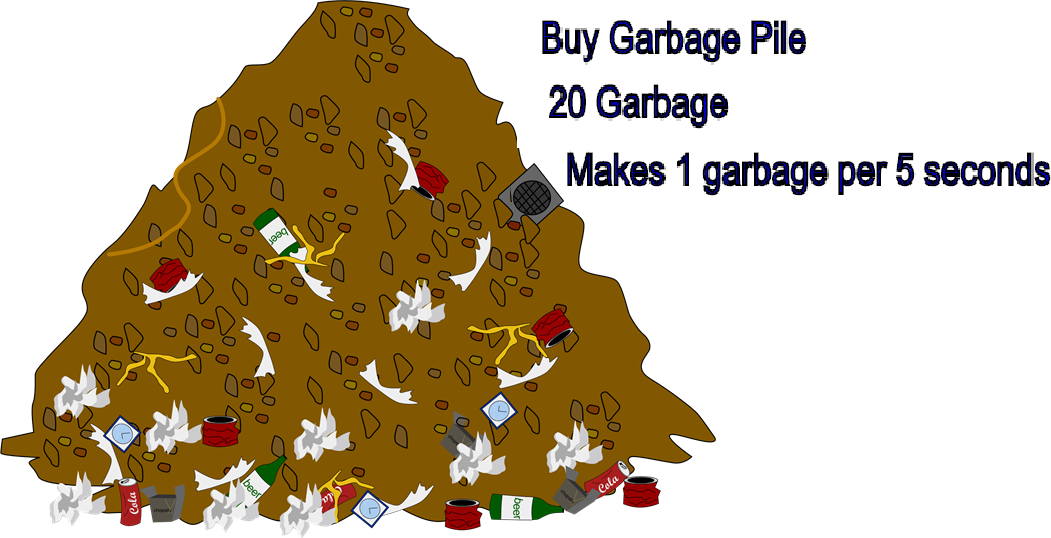 Garbage Pile Generation Concept PNG image