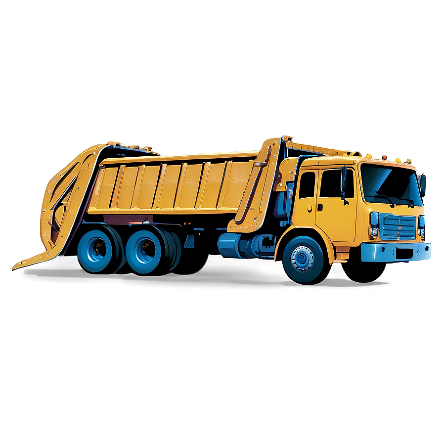 Garbage Truck At Night Png 3 PNG image