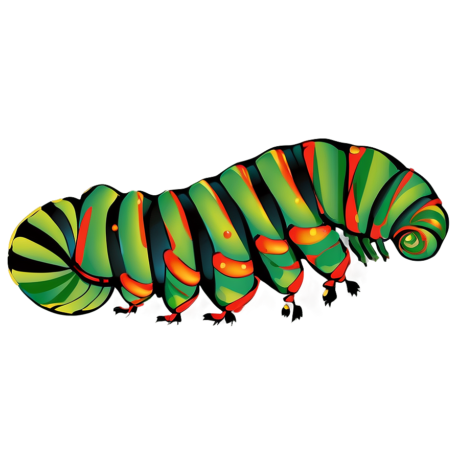 Garden Caterpillar Scene Png Dho PNG image