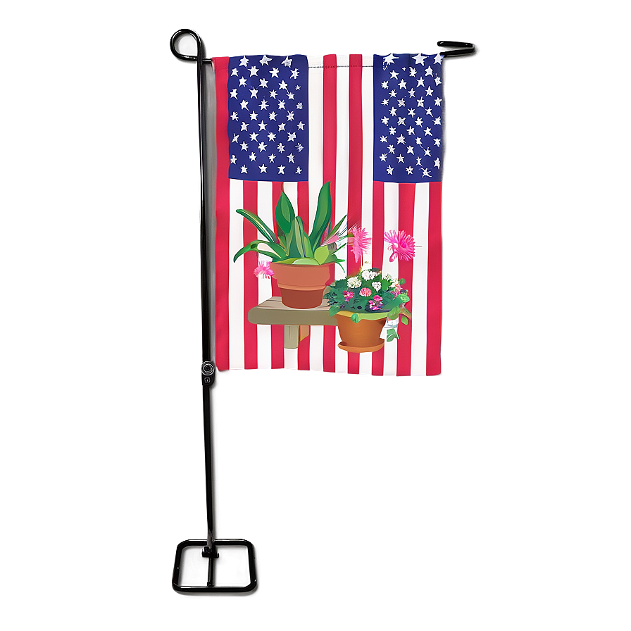 Garden Flag With Stand Png 06292024 PNG image