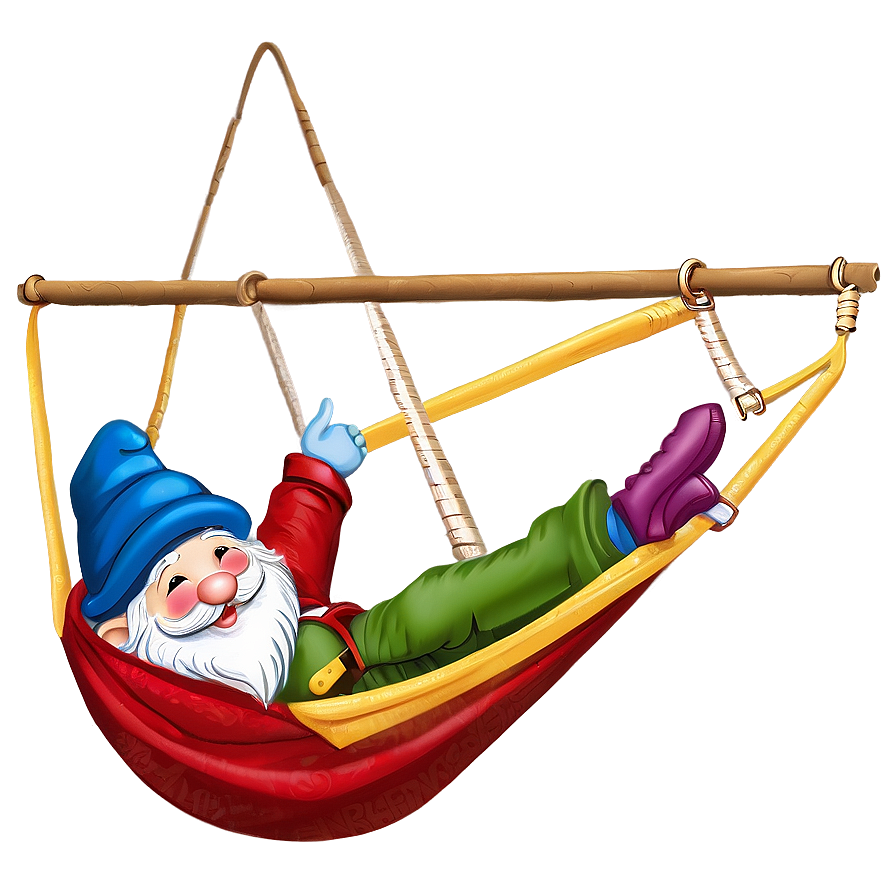 Garden Gnome In Hammock Png 06132024 PNG image