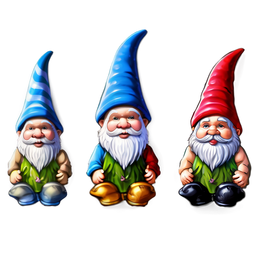 Garden Gnome Set Png 06132024 PNG image