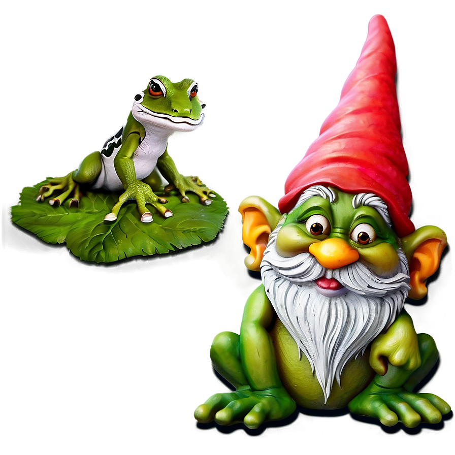 Garden Gnome With Frog Png Ufj PNG image