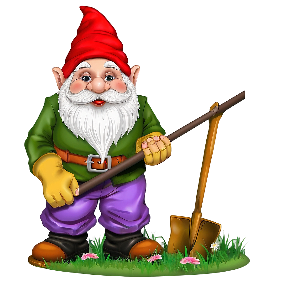 Garden Gnome With Shovel Png 06132024 PNG image