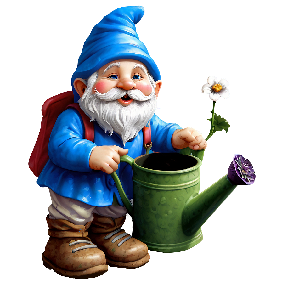 Garden Gnome With Watering Can Png 06132024 PNG image