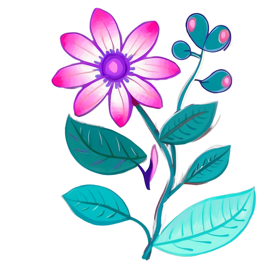 Garden Inspired Flower Drawing Png Sys55 PNG image