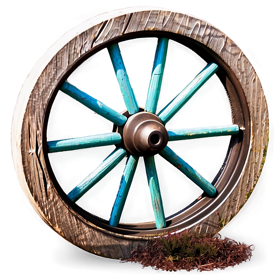 Garden Wagon Wheel Decor Png 06132024 PNG image