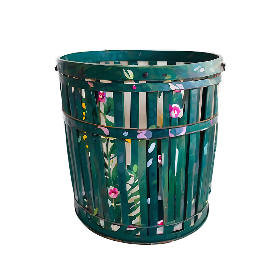 Garden Waste Bin Floral Png Rlw79 PNG image