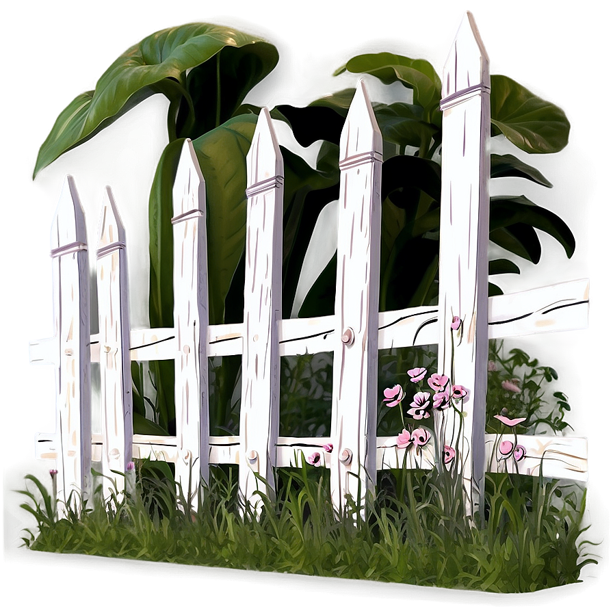 Garden White Fence Style Png Hrx PNG image