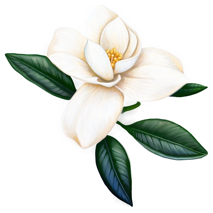 Gardenia Flower Drawing Png 2 PNG image