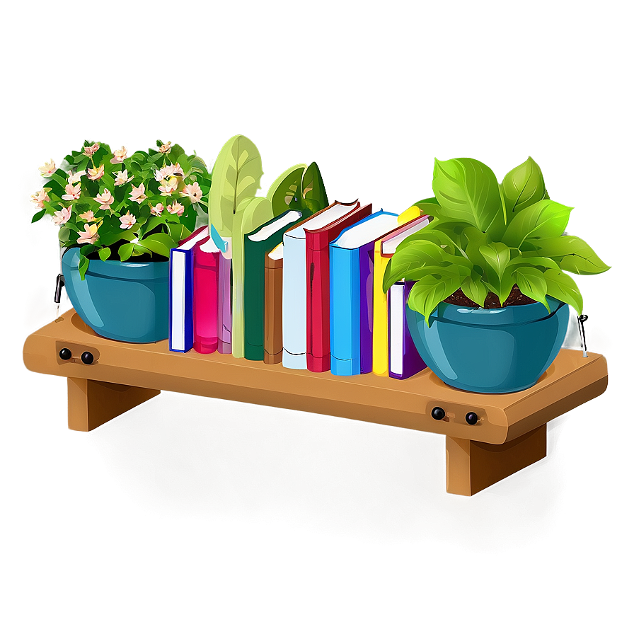 Gardening Books Shelf Png 2 PNG image