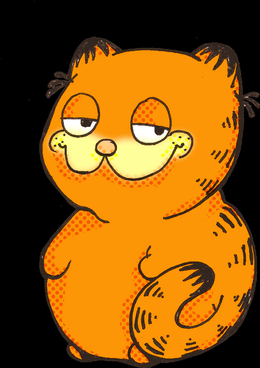 Garfield Cartoon Cat Illustration PNG image