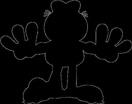 Garfield Silhouette Outline PNG image