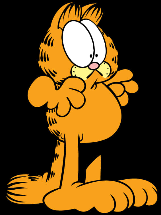 Garfield Standing Cartoon Character PNG image