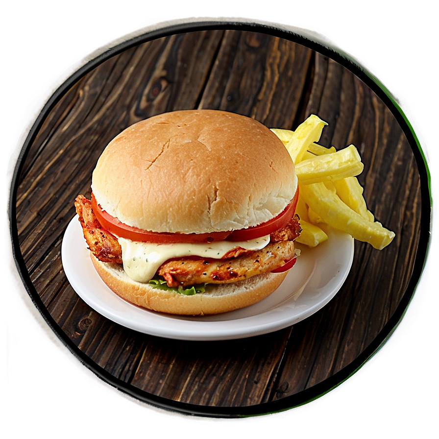 Garlic Aioli Chicken Sandwich Png 06132024 PNG image