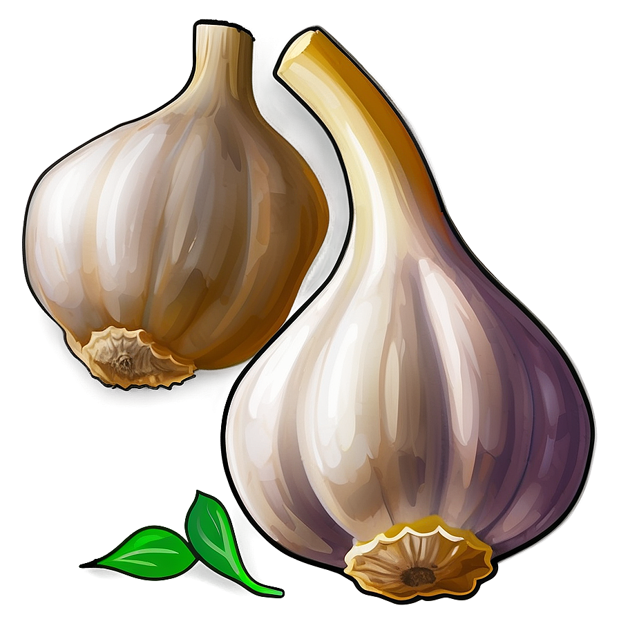 Garlic Cartoon Png Pvl PNG image
