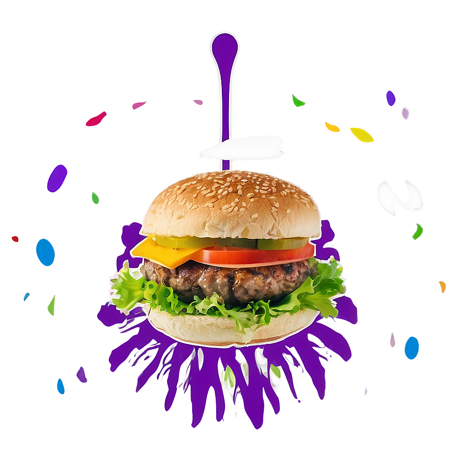 Garlic Herb Lamb Burger Png 06242024 PNG image