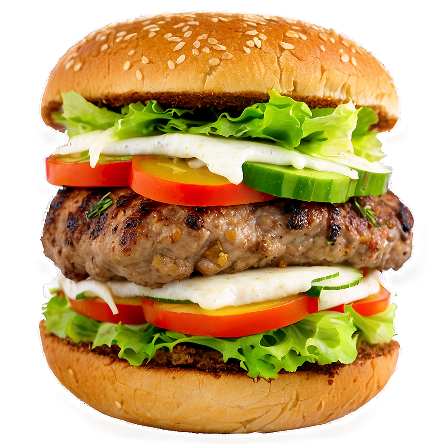 Garlic Herb Lamb Burger Png Nnw55 PNG image