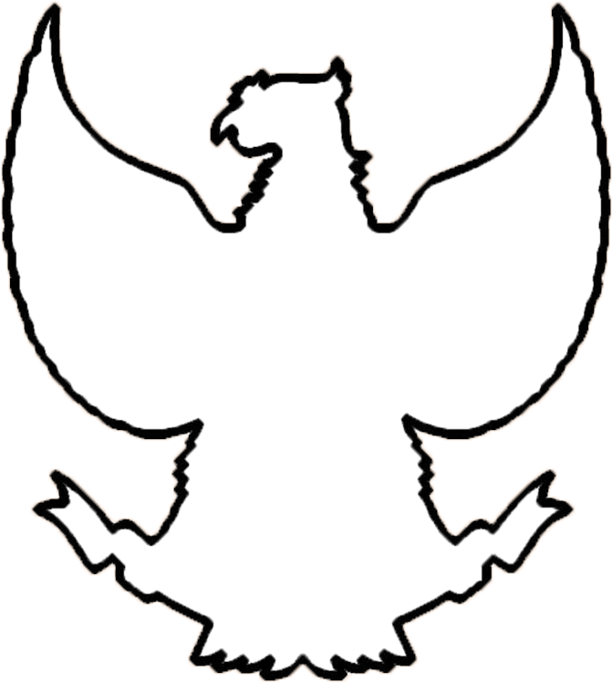 Garuda Silhouette Outline PNG image