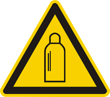 Gas Cylinder Warning Sign PNG image