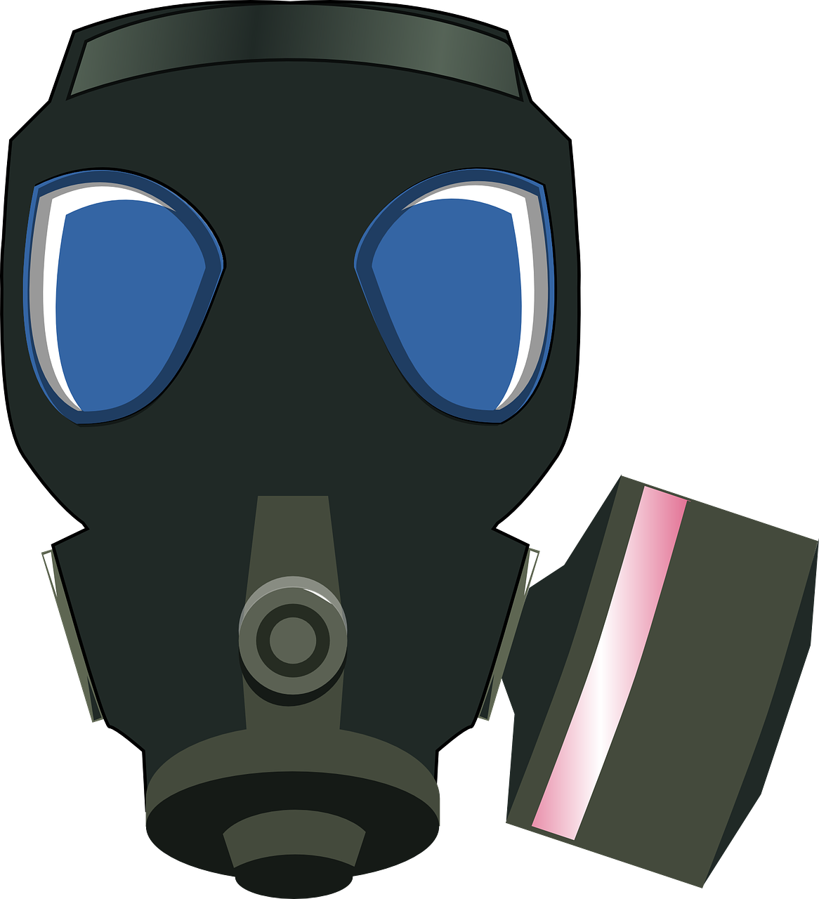 Gas Maskand Filter Vector Illustration PNG image