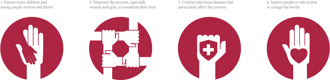 Gates Foundation Goals Infographic PNG image