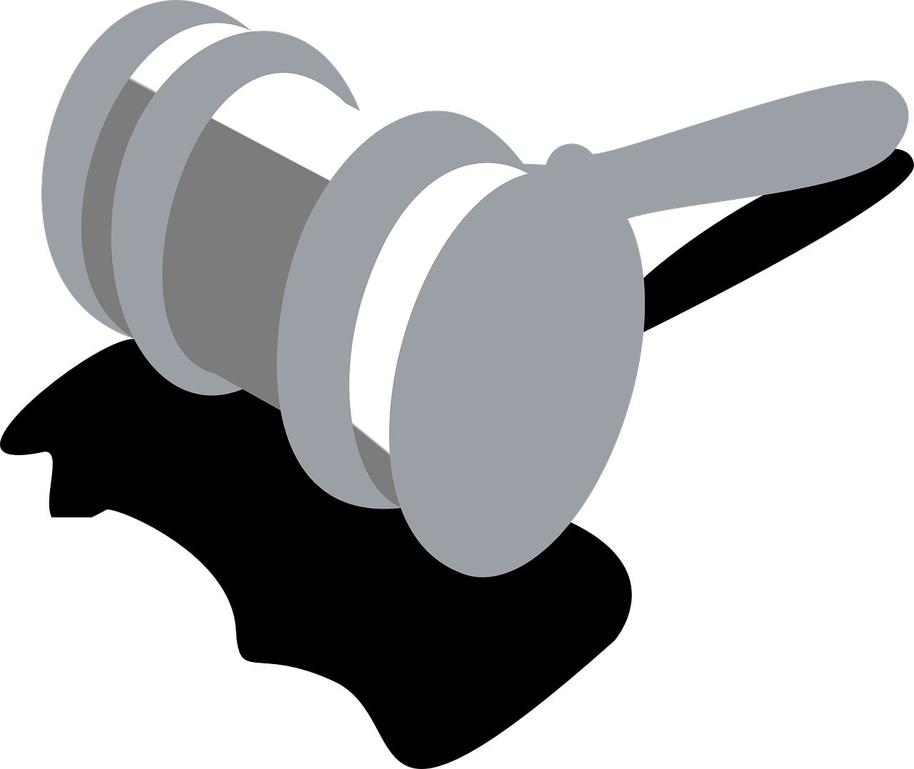 Gavel Icon Gray Background PNG image