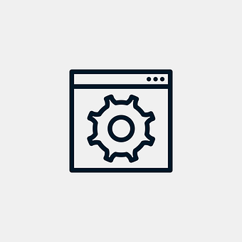 Gear Icon Graphic PNG image