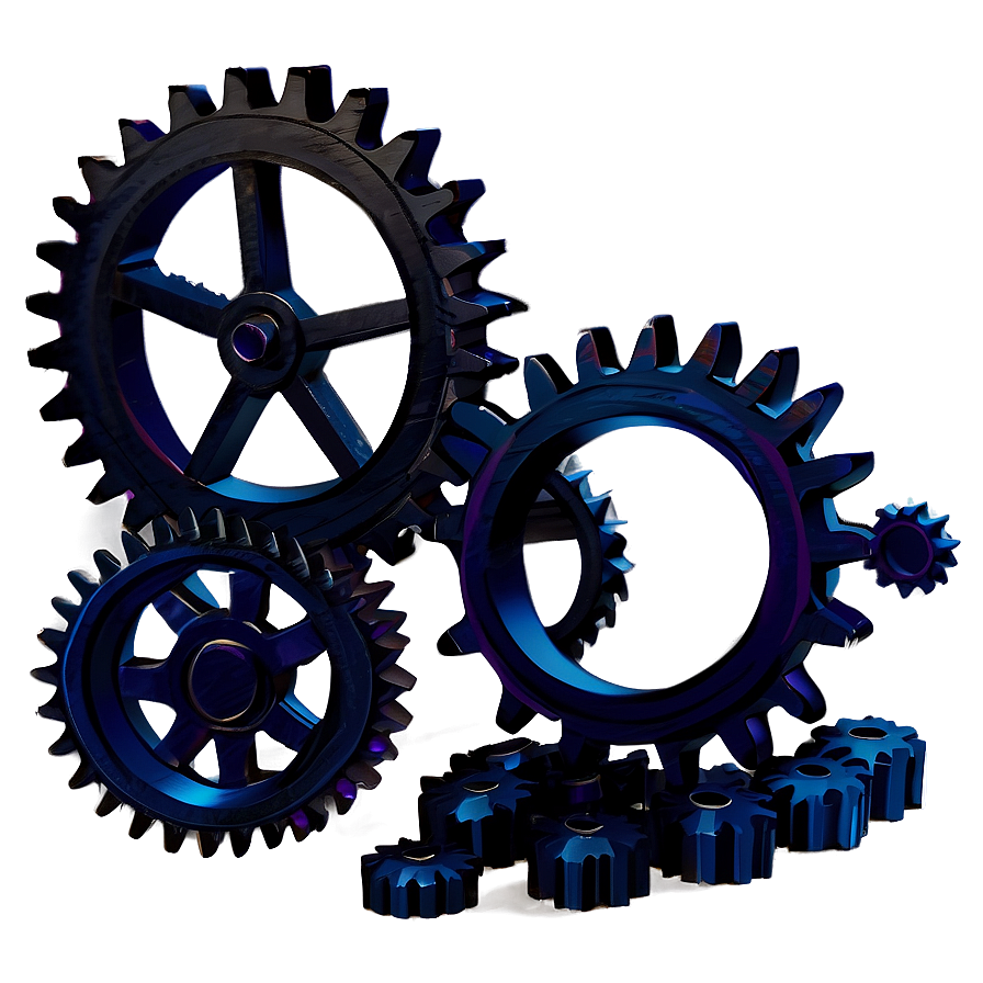 Gears Silhouette Png Qmq PNG image