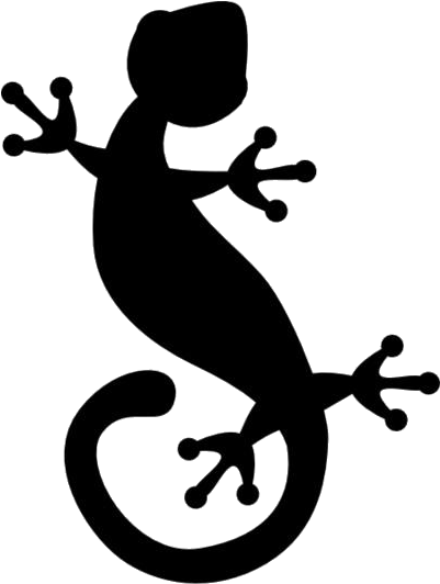 Gecko Silhouette Graphic PNG image