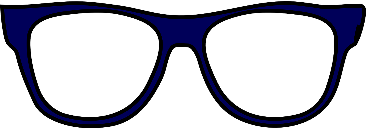 Geeky Blue Eyeglasses Vector PNG image