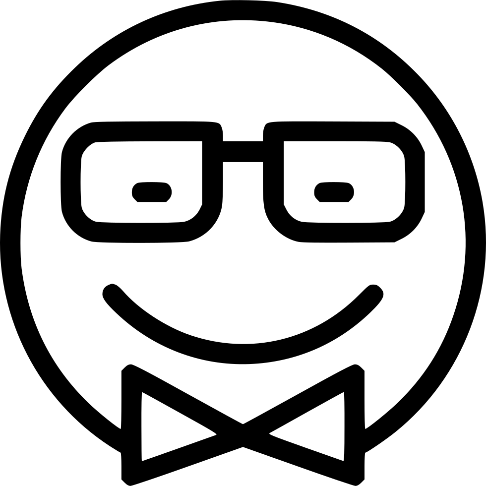 Geeky Smiley Face Icon PNG image