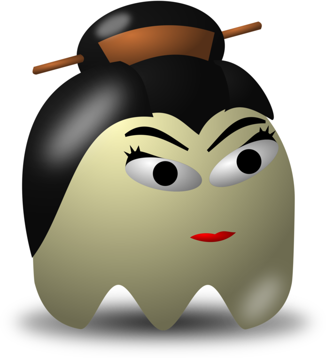 Geisha Inspired Tooth Emoji PNG image