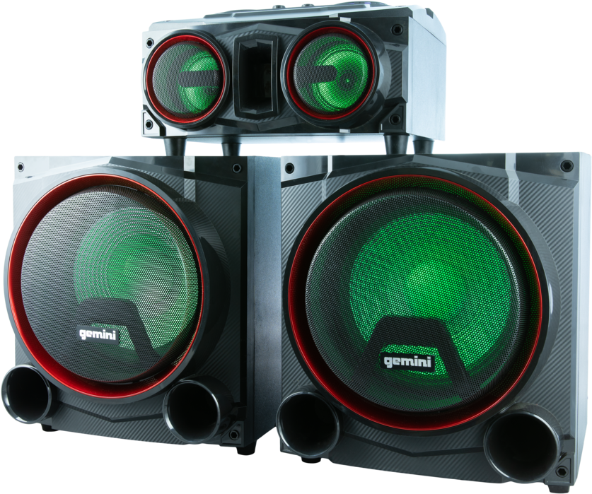 Gemini Speakers L E D Lights PNG image