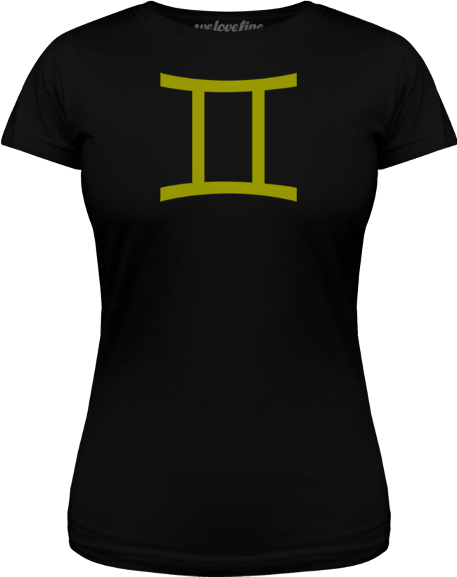 Gemini Zodiac Sign T Shirt Design PNG image