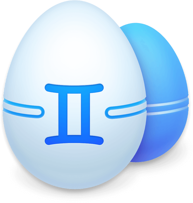 Gemini Zodiac Symbol Eggs PNG image