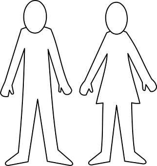 Gender Symbols Blackand White PNG image