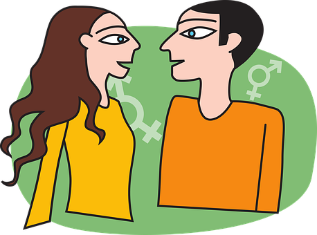 Gender Symbols Conversation Illustration PNG image